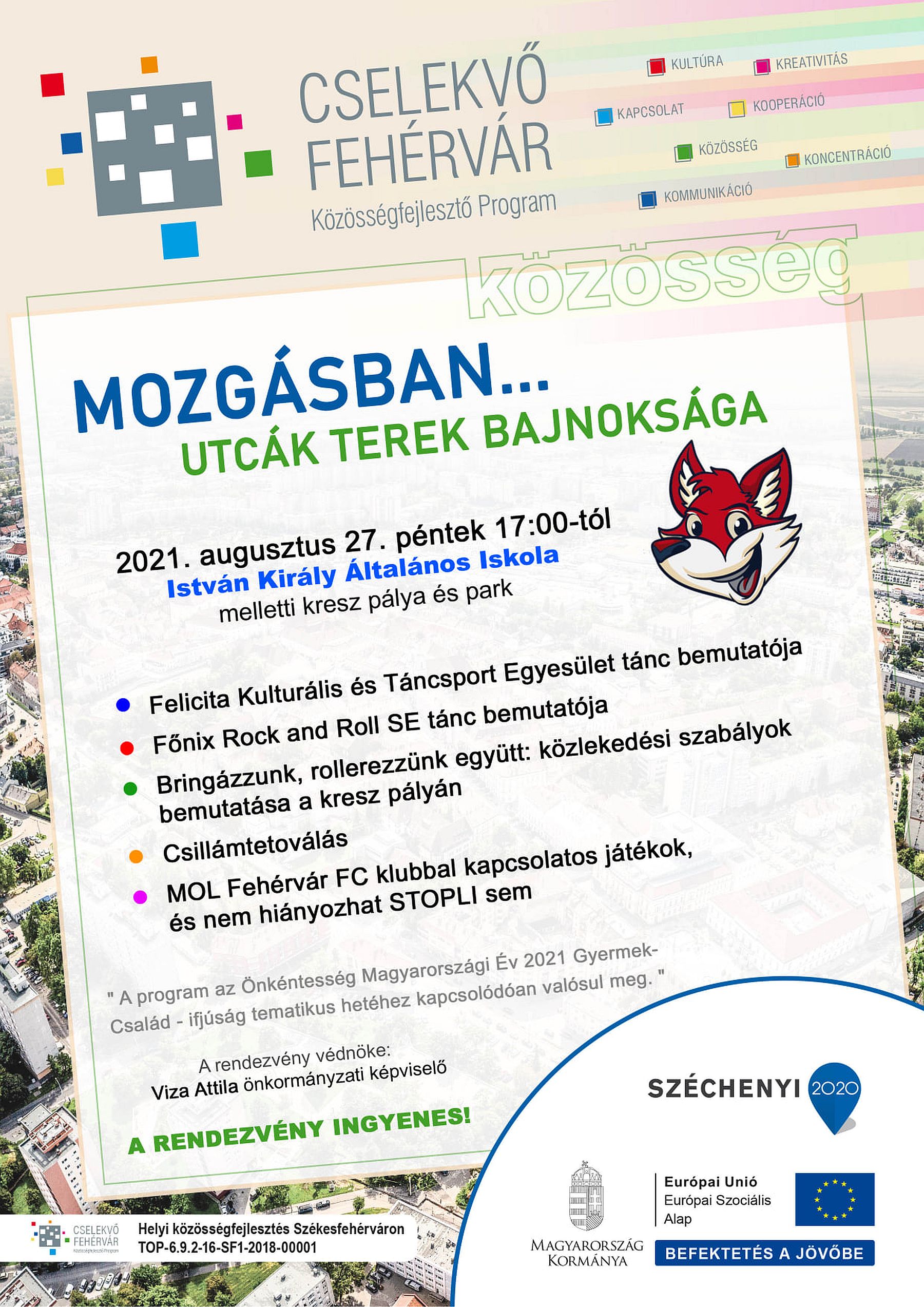 Utcák-terek bajnoksága Palotavárosban - folytatódnak a Cselekvő Fehérvár programjai